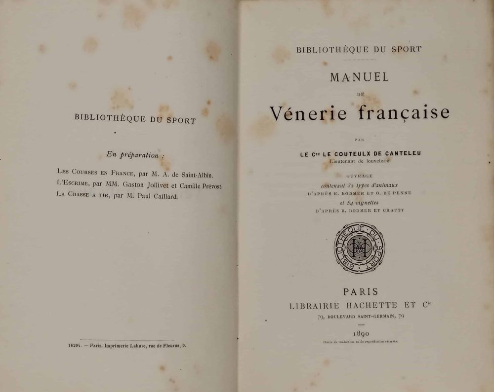 Manuel de vénerie française – Bibliothèque du sport