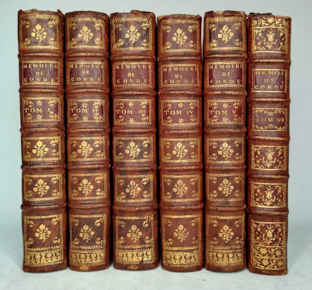 Mémoires de Condé servant d'éclaircissement et de preuves à l'histoire de M. de Thou – complet en 6 volumes